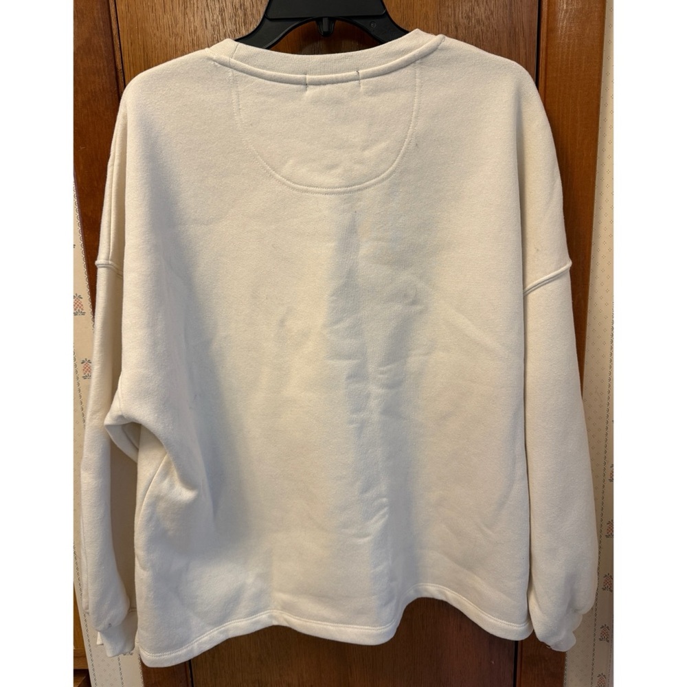State of Mind White Sweatshirt with Colorful Holiday Bulb decorations - Picture 2 of 4
